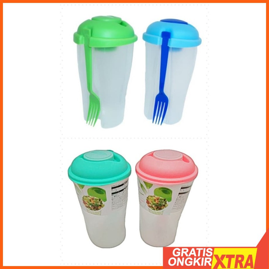 Salad Glass Dressing Cup Fork Salad Container Dressing Cup W Fork (x950) Shopee Malaysia
