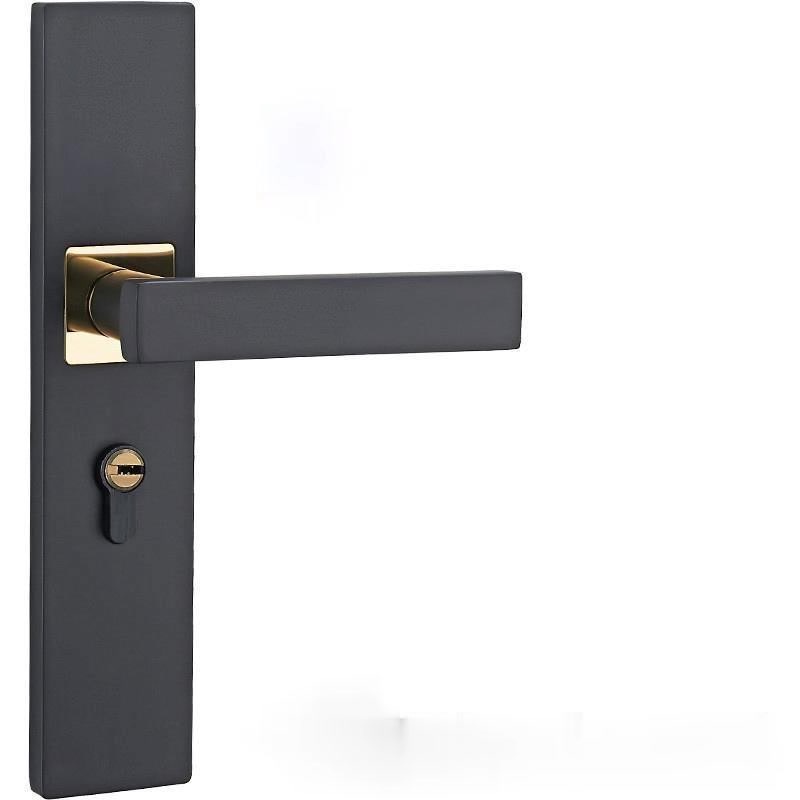 Modern Door Lock Bedroom Door Handle Lock Interior AntiTheft Aluminum