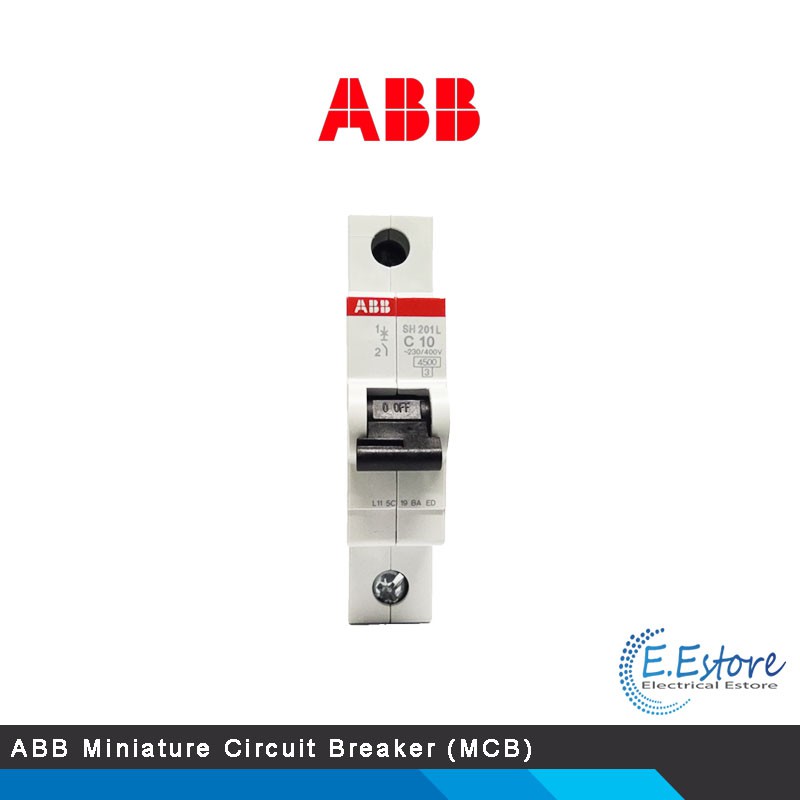 ABB MCB SH201L 1Pole 4.5kA ( 6A/10A/16A/20A/32A/40A ) | Shopee Malaysia