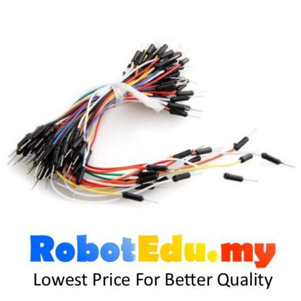 Breadboard Signal Jumper Wayar Wire , Wiring Cable 65 pcs Dupont Connect Wires Male to Male MM 65pcs+-