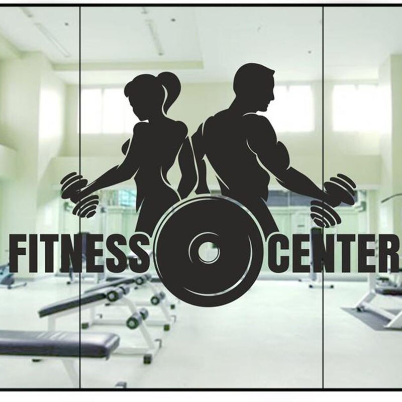 Fitness Centre Gym Decal Sign Sticker for Windows Walls Vinyl Inspiring ...