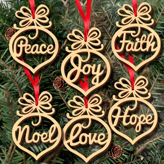 50pcs Wooden Christmas Tree Ornaments Mini Snowflake Tree Hanging Pendants  Christmas Decorations for Home New Year Gift