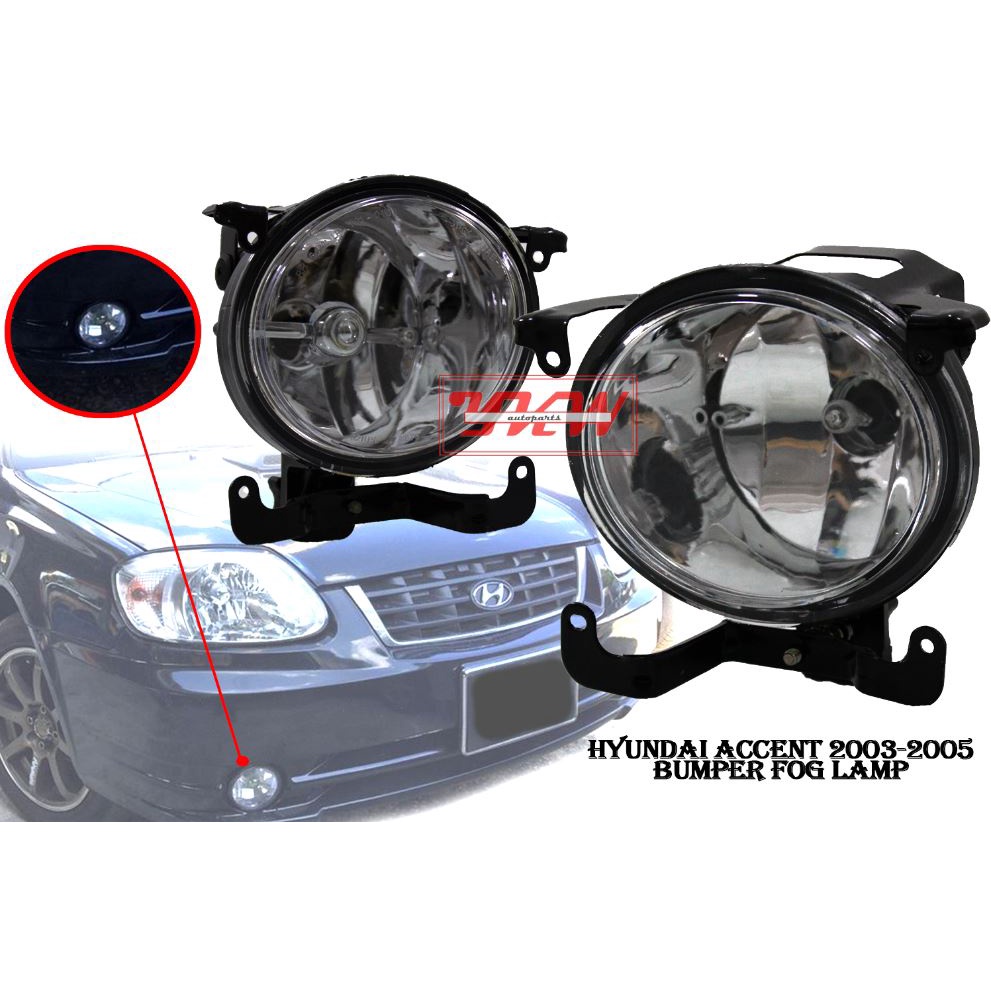 Hyundai Accent 20032005 Spotlight Bumper Lamp Fog Lamp Light Lampu