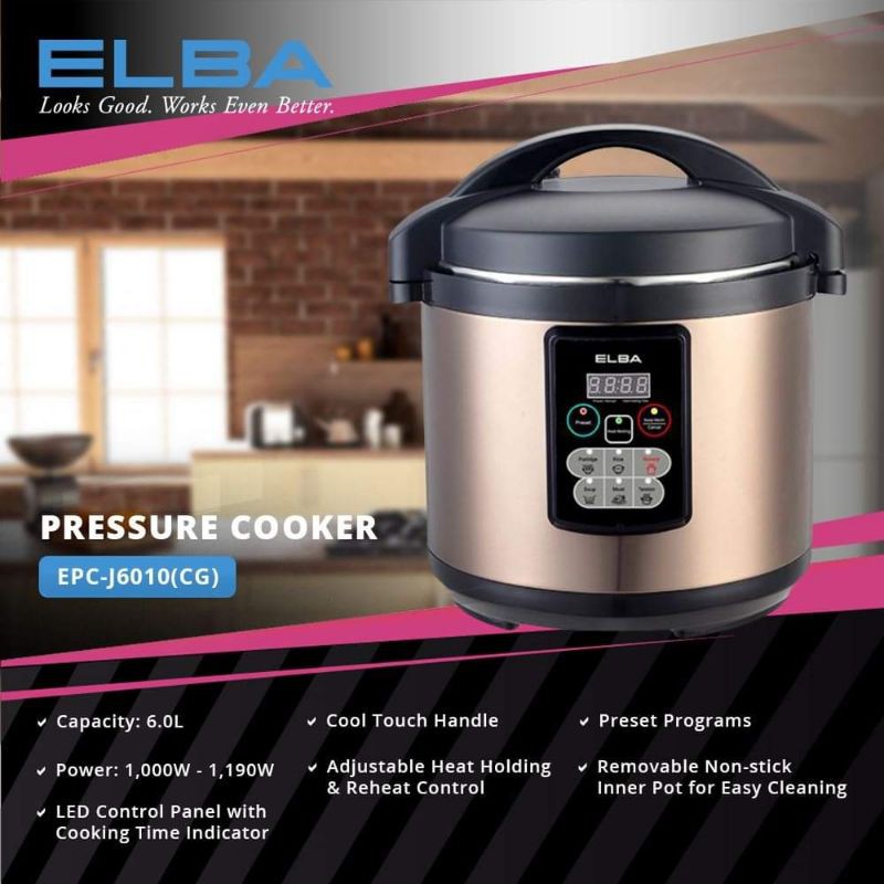 Elba Pressure Cooker EPC J6010 CG Shopee Malaysia