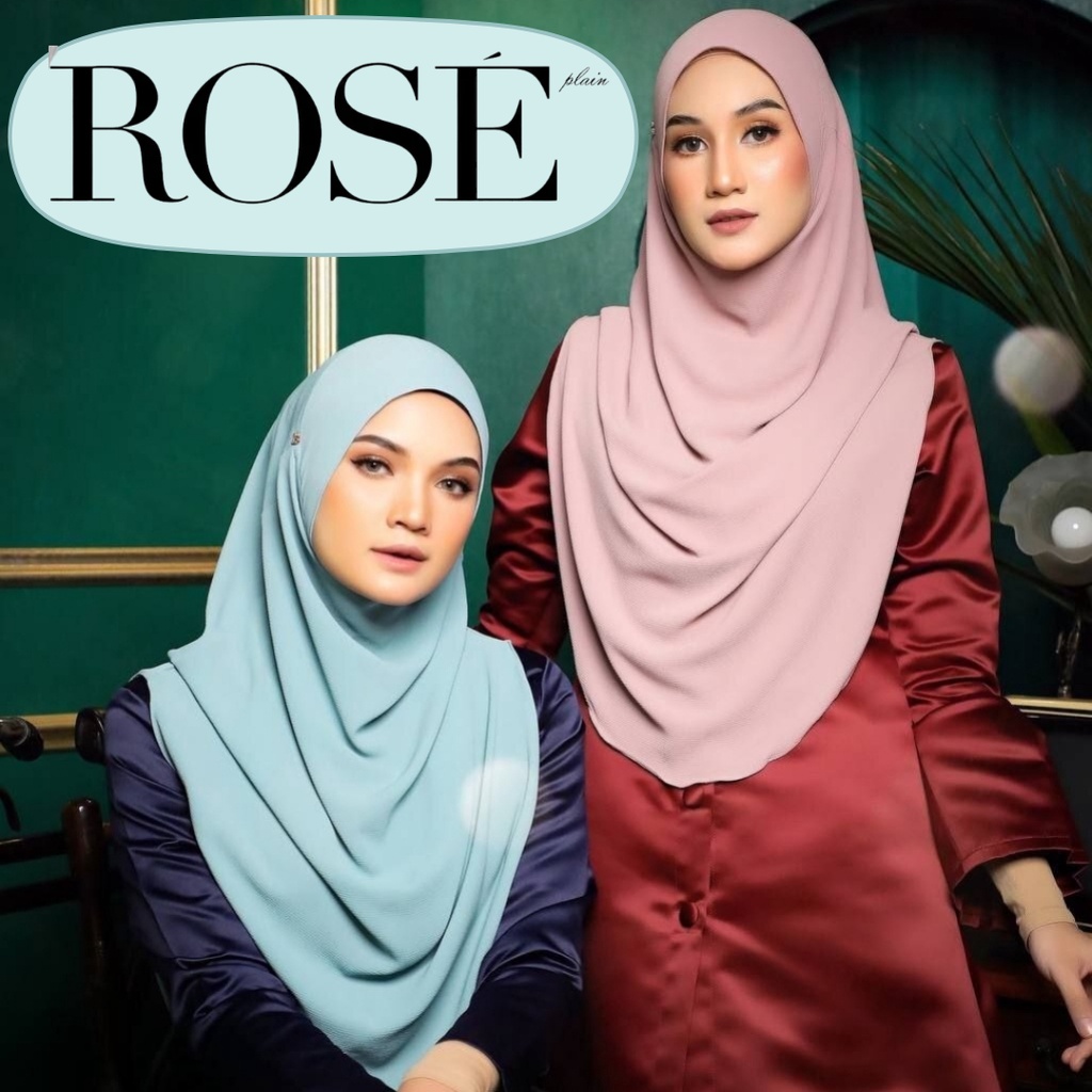 EDISI RAYA I TUDUNG SARUNG ROSE PLAIN JIMMY SCARVES I ROSE PLAIN ...