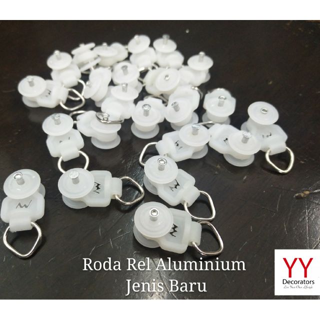 25 pcs Roda Rel Aluminium Jenis Baru (Roller for new style aluminium ...