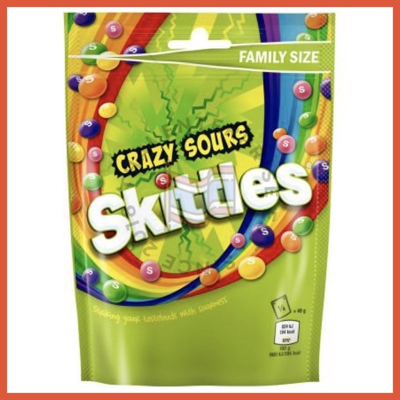 Skittles Candy Family Size Original Fruits Share Bag / Crazy Sours ...