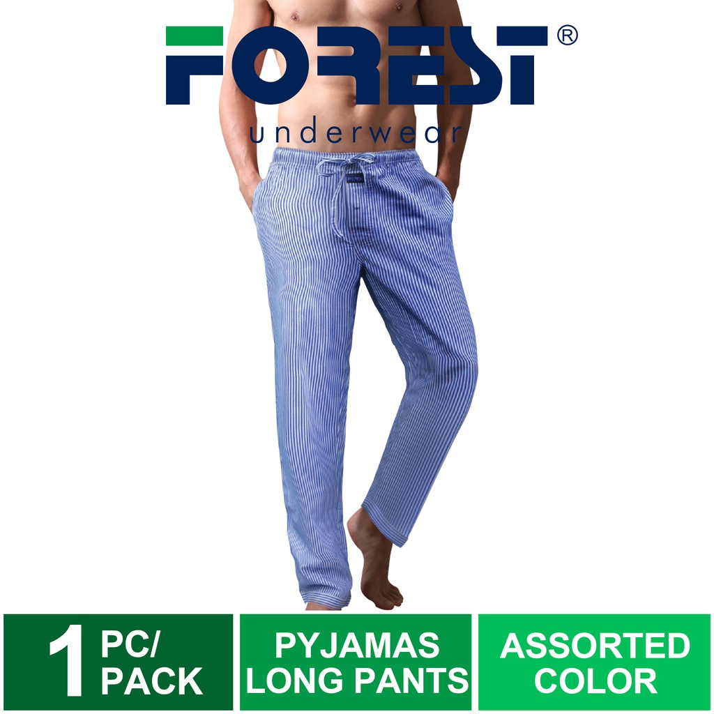 1 Pc) Forest Pyjamas 100% Cotton Pyjamas Long Pants Seluar Tidur