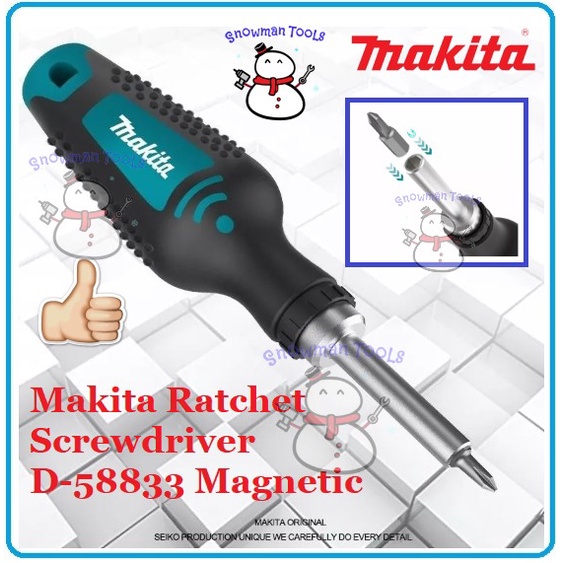 MAKITA D-58833 MAGNETIC RATCHET SCREWDRIVER RACHET RATCHETING SCREW ...