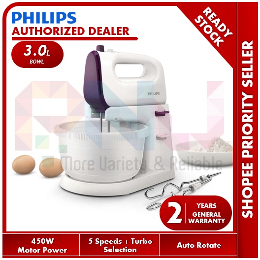 Philips 450W / 3.0L AutoDriven Bowl Stand Mixer HR3745 HR3745/11
