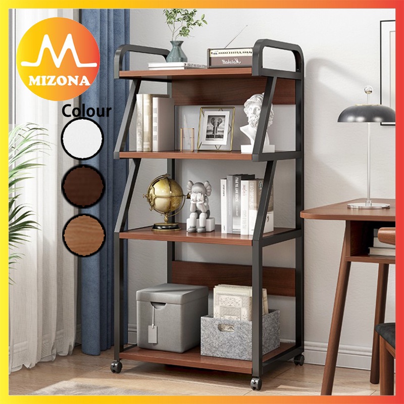 MIZONA 4 Layer Storage Rack Living Room Rack Bedroom Display Organizer ...