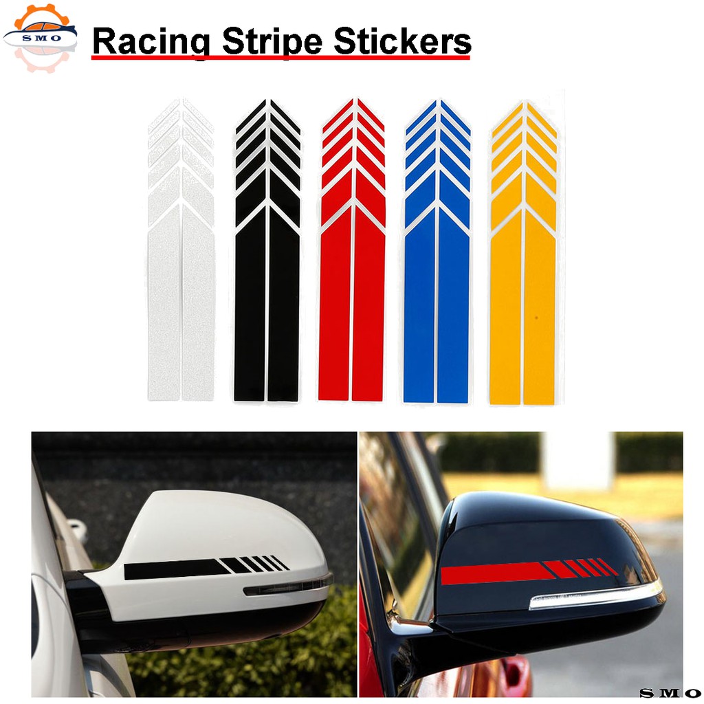 Car Racing Stripe Sticker Lining Strip Vinly Wrap Body Side Mirror ...