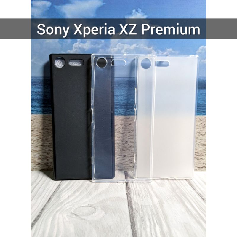 PUTIH Case Sony Xperia XZ premium Soft Case Black Matte