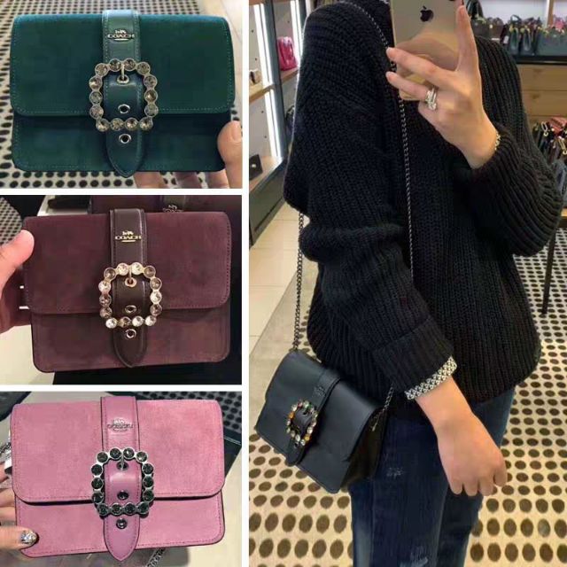 Coach bowery crossbody with jewel buckle new arrivals