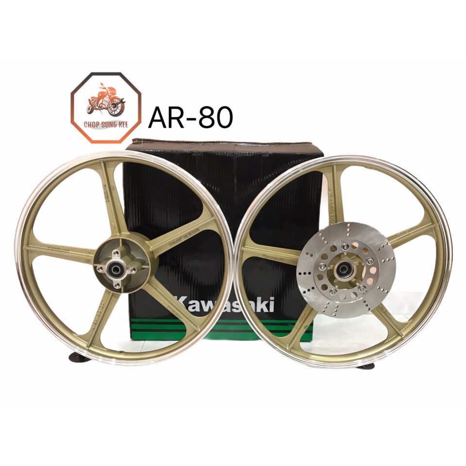 KAWASAKI AR80 GTO Sport Rim Wheel (Bearing +Bush+ Disc Plate )Front:140 ...
