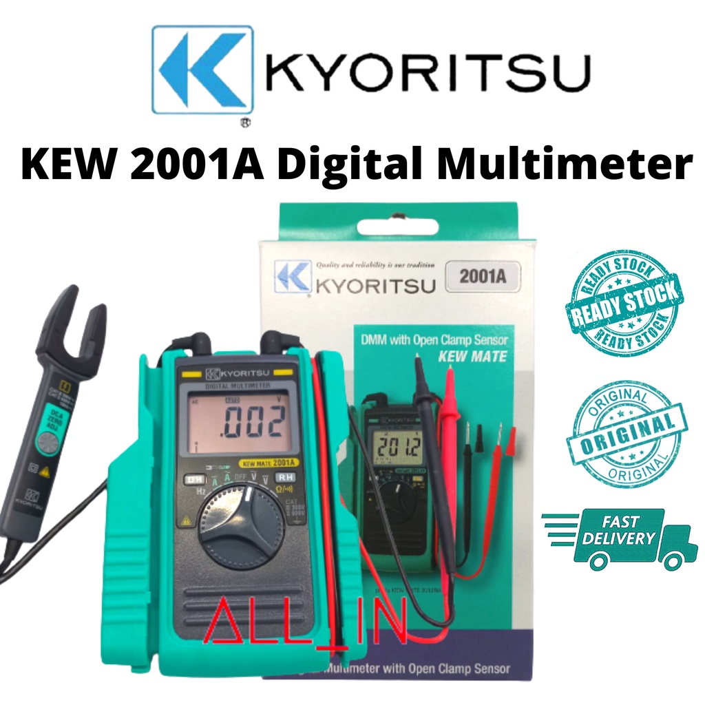 Kyoritsu KEW 2001A Digital Multimeter with AC/DC Clamp Sensor | Shopee ...