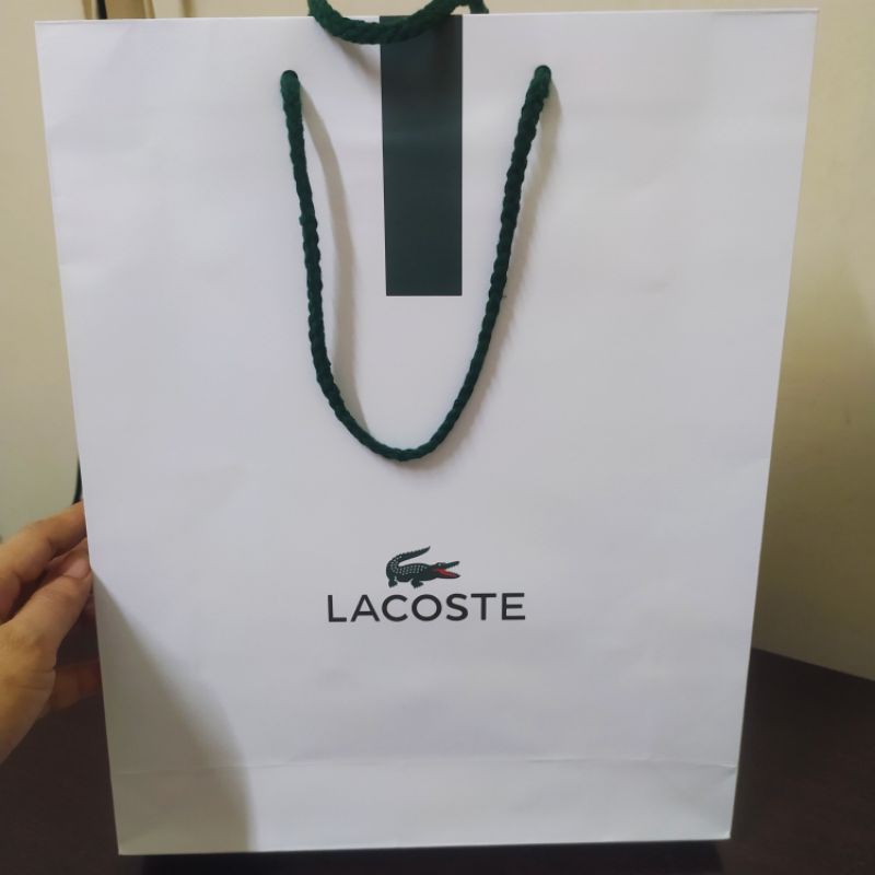 LACOSTE Paper Bag Medium Size READY STOCK SHIP IN 2 4 DAYS NO RUSH ORDER FOR THIS PAPER BAG