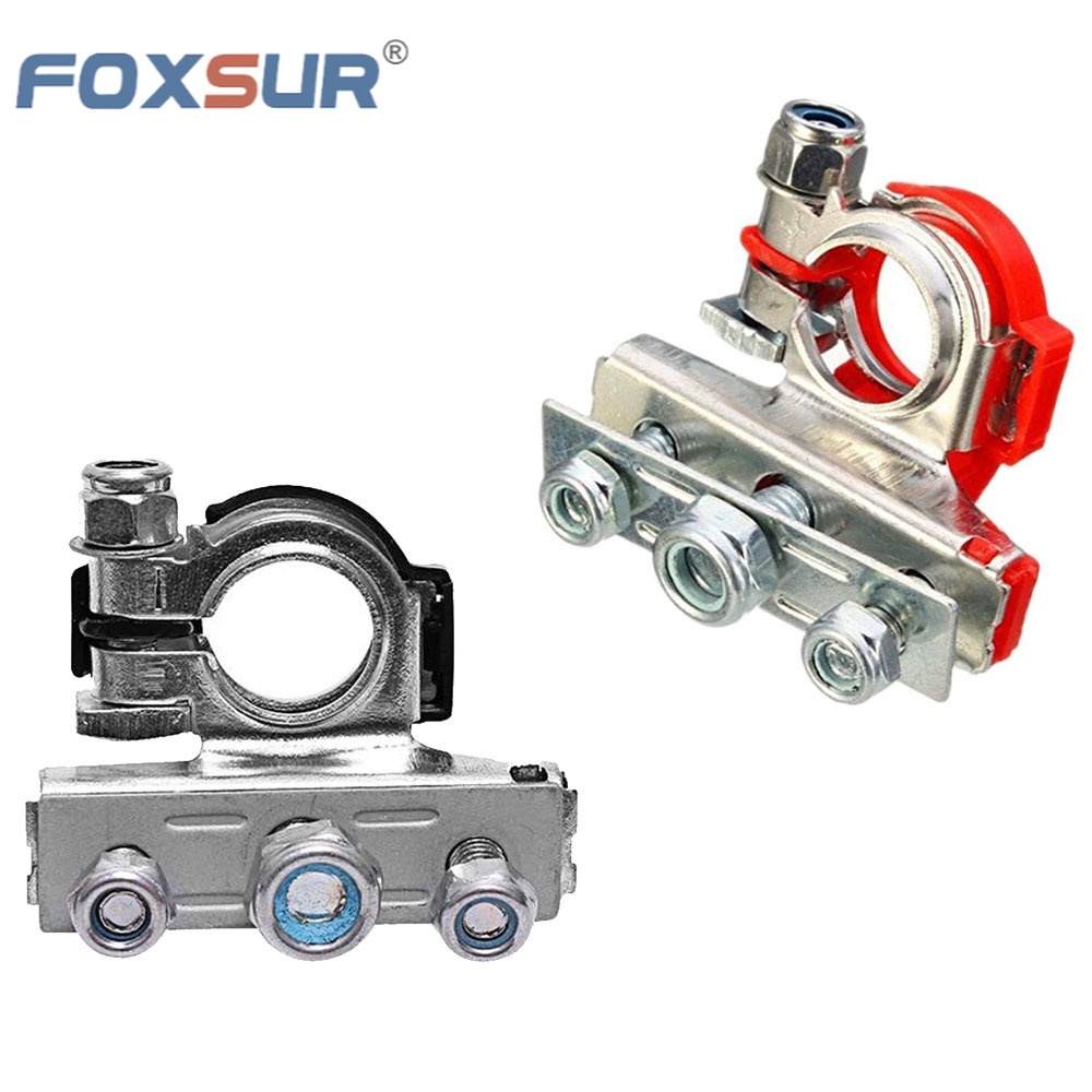 Foxsur 12V/24V Pure Copper Tin-Plated Car Battery Terminal Connector ...