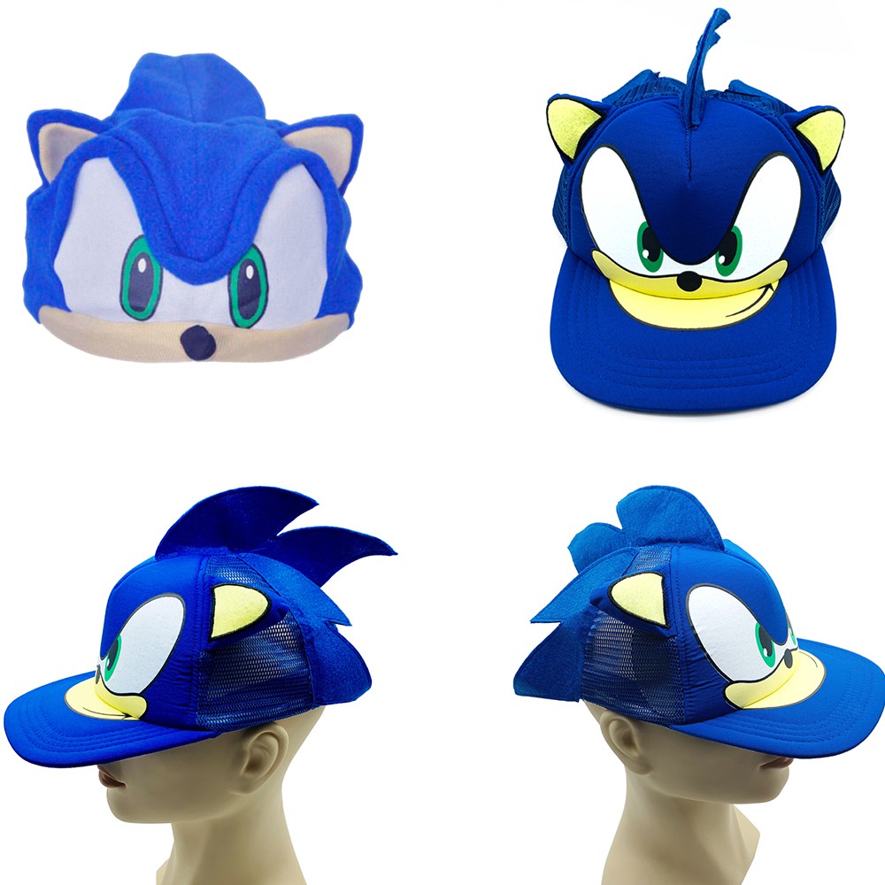 Anime New Sonic The Hedgehog Cartoon Youth Adjustable Hip Pop Hat Cap Blue  For Boys Sonic Hot Selling Cosplay party gifts Toys | Shopee Malaysia