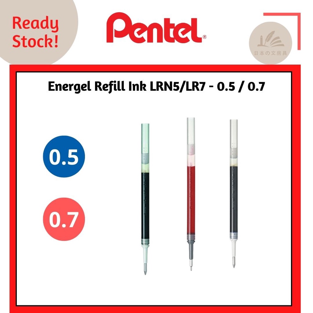 Japan Ver Energel Refill Ink LRN5/LR7 - 0.5mm / 0.7mm | Shopee Malaysia
