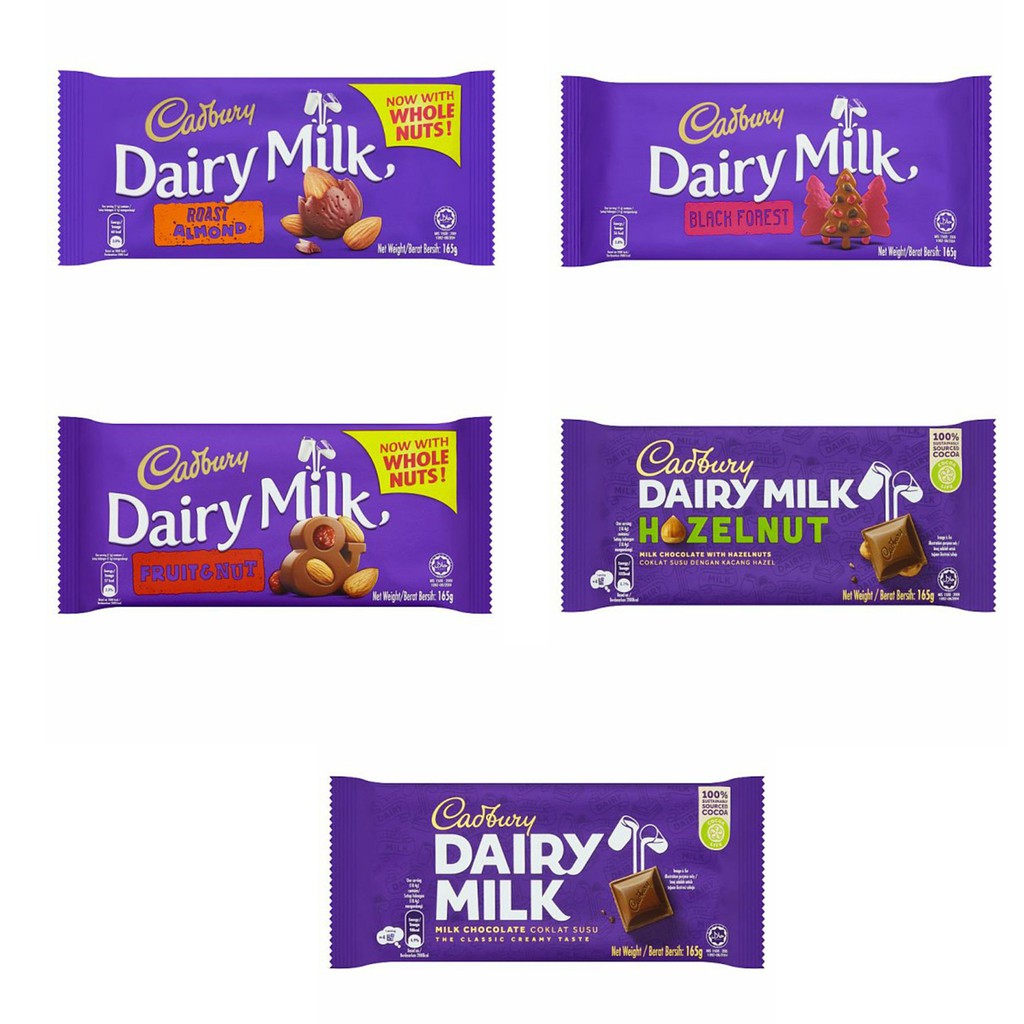 Cadbury Milk Chocolate Bar 160g | Shopee Malaysia