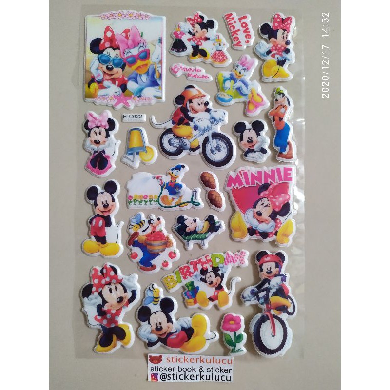 Mickey Mouse Embossed Children's Sticker 20x38cm | Shopee Malaysia