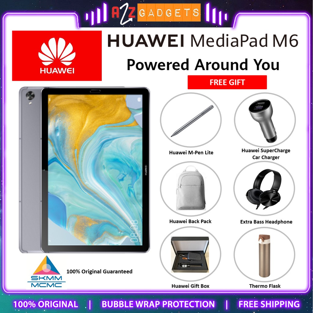 HUAWEI Mediapad M6 Tablet (4GB Ram + 128GB Rom) 10.8" 2k Display & Quad ...