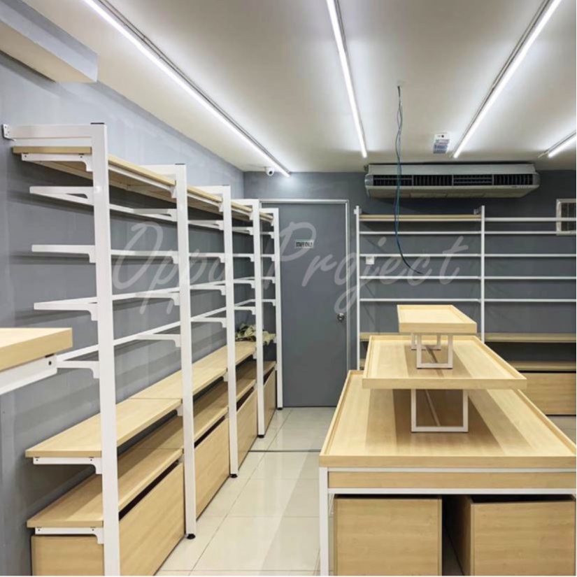 OPPA PROJECT Wall L-Stand (H)2100mm x (W)900mm/1200mm + 4 levels ...