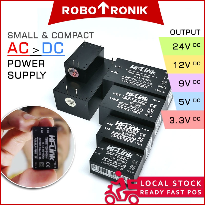 HI-LINK AC-DC Power Supply Module - 220V To 9V 20W Step-Down Converter (5 Pack)