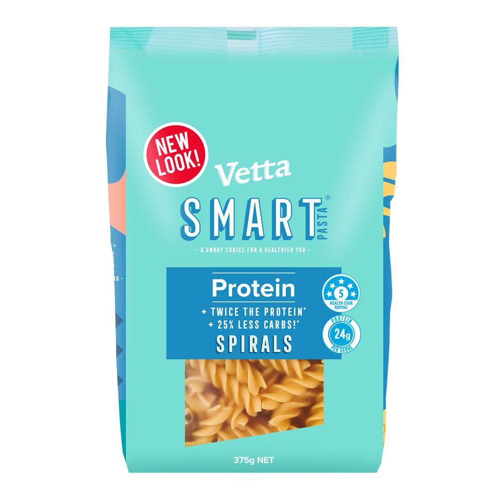 Vetta Smart Protein Spirals Pasta Low Fat Low Carb Healthy Twice