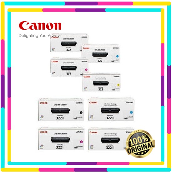 CANON ORIGINAL CART 322 & 322 II SERIES -BLACK/ CYAN/ MAGENTA/ YELLOW ...