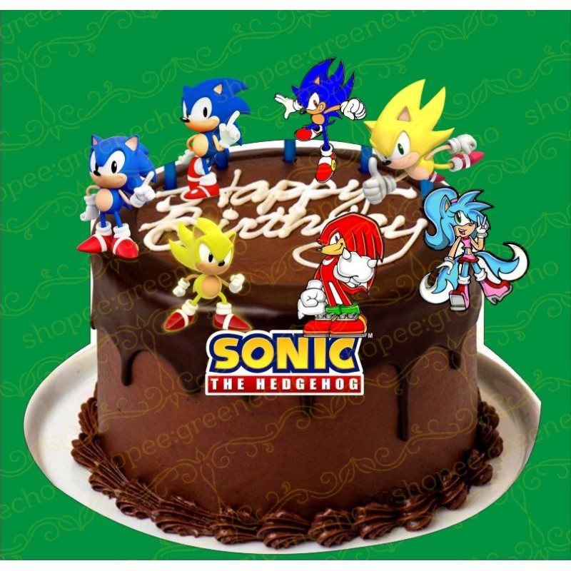 Super Sonic the Hedgehog Cake Topper 