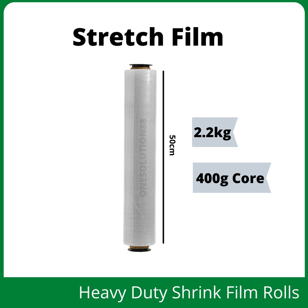 Stretch Film Packaging Wrapping Plastic Wrap Roll Packaging50cm x 2.2kg