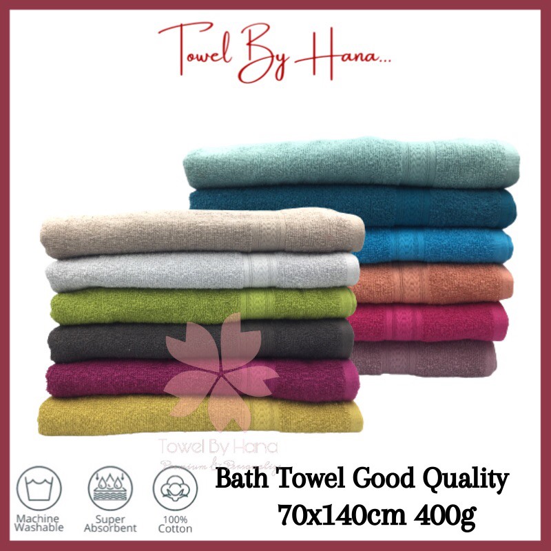 Tuala Mandi Serap Air 70x140cm Bath Towel Cotton Good Quality | Shopee ...