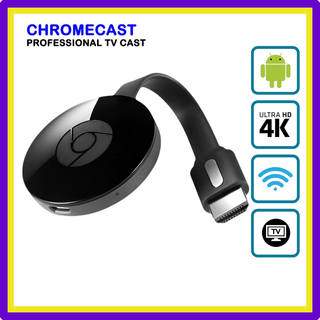 Chromecast G2 TV Streaming Wireless Miracast Google HDMI Dongle Display ...