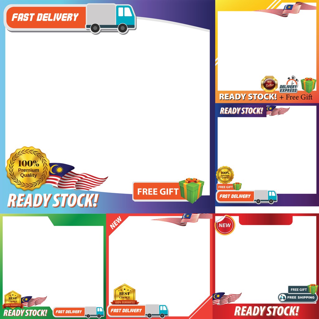 10 Product Listing Frame Template design for Shopee | Shopee Malaysia