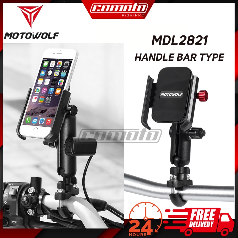 MOTOWOLF Phone Holder Motorcycle Motor Phone Holder Fon Holder ...