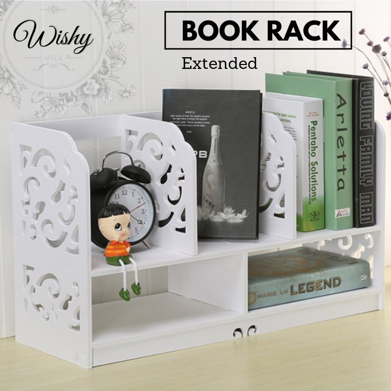 💥Korea DIY Multiuse Table Top Magazine Rack / Book Shelves White Rack
