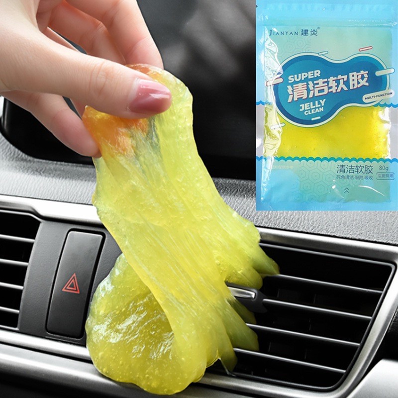 Car Cleaning Soft Rubber With Wiping Car Cleaning Interior Car Vacuum Mud  Artifact Sticky Dust Multi-function Dust Removal