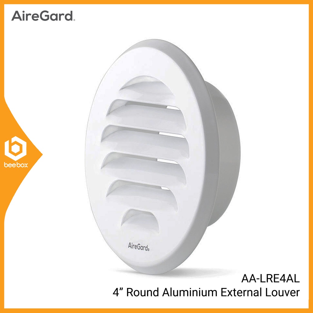 AireGard AALRE4AL Aluminium Round Louver 4 Inches for Ventilation