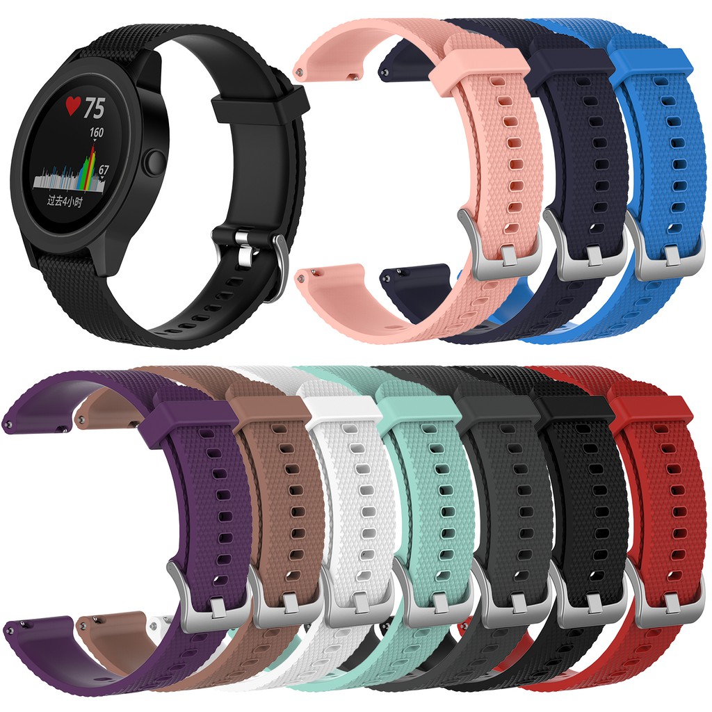 Garmin Vivoactive 3 4 music element Strap Silicone Classic Pattern smart watch band straps accessories Shopee Malaysia