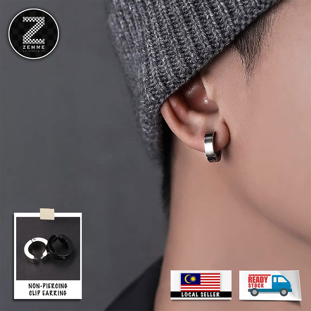 Hiphop Men Clip Earring, Mens Ear Accessories, Earrings Hip Hop Ear