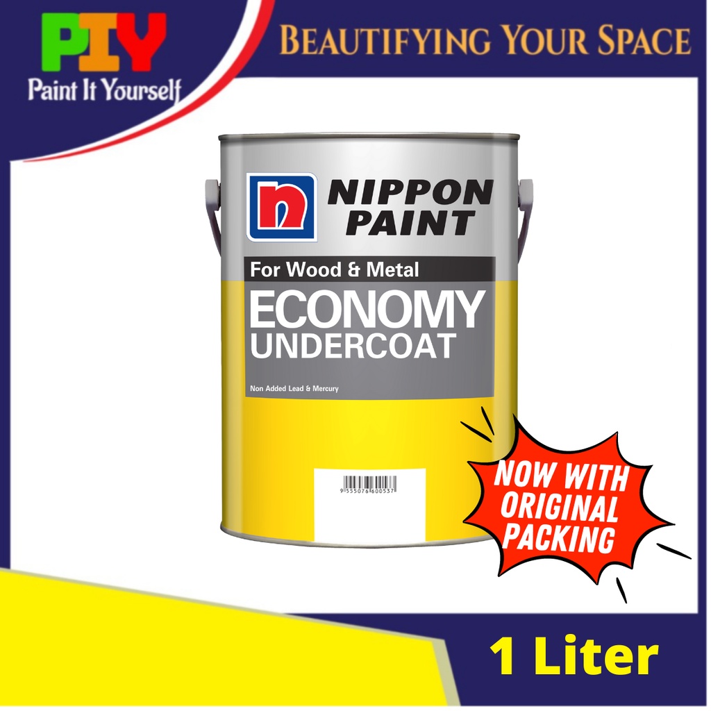 Nippon Paint Economy Undercoat Cat Kayu Besi Undercoat 1L 1 Liter