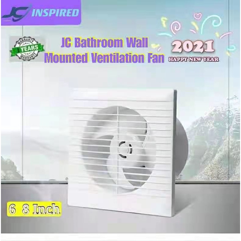 JC Wall Mounted 6 Inch 8 Inch Bath Room Shower Room Ventilation Fan