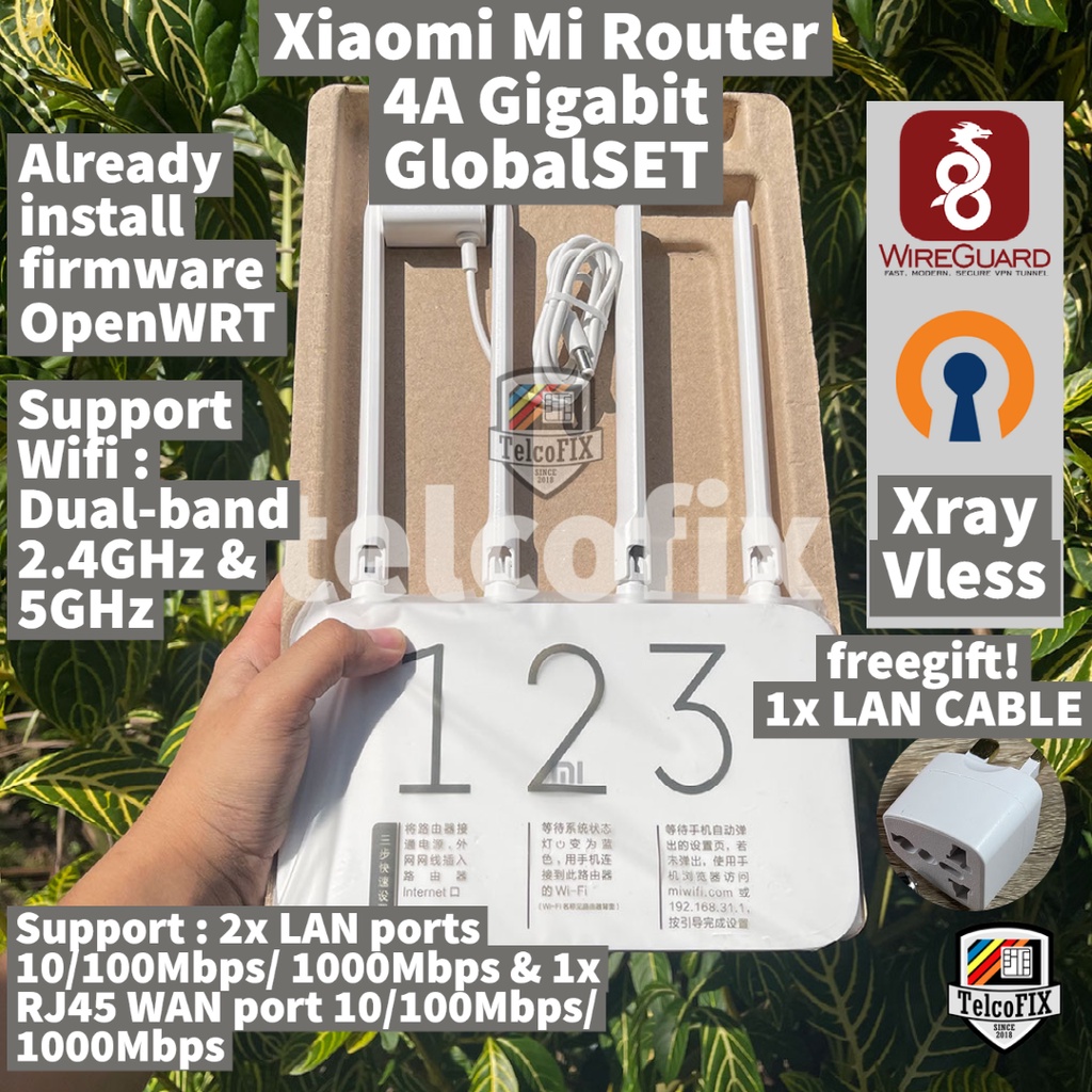 Xiaomi Mi Router 4A Gigabit GlobalSET (OpenWRT firmware) Shopee Malaysia