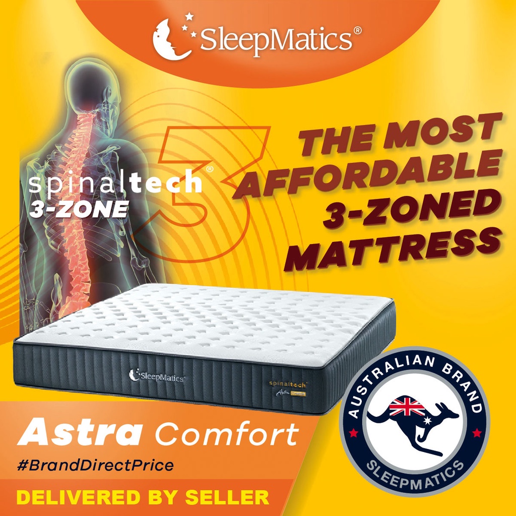 SleepMatics Astra Comfort 3Zone Lumbar Support Pocket Spring Mattress