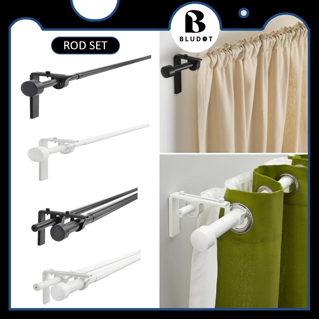 [CURTAIN ROD SET] CURTAIN ACCESSORIES RACKA HUGAD SET ROD LANGSIR ROD ...