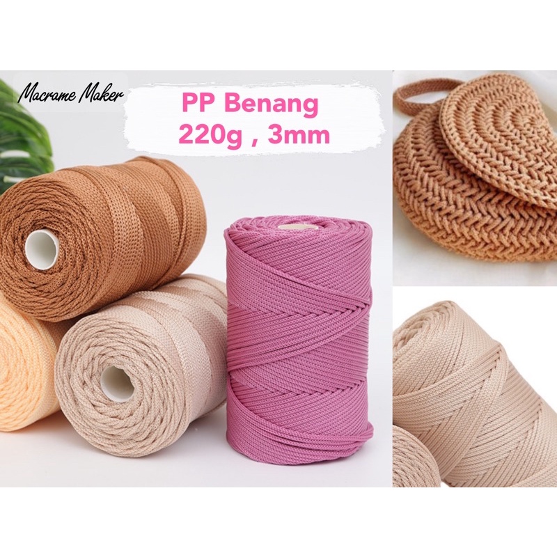 🇲🇾3mm 220g Polypropylene Yarn | Benang PP |Benang Nylon Kait Beg | PP ...