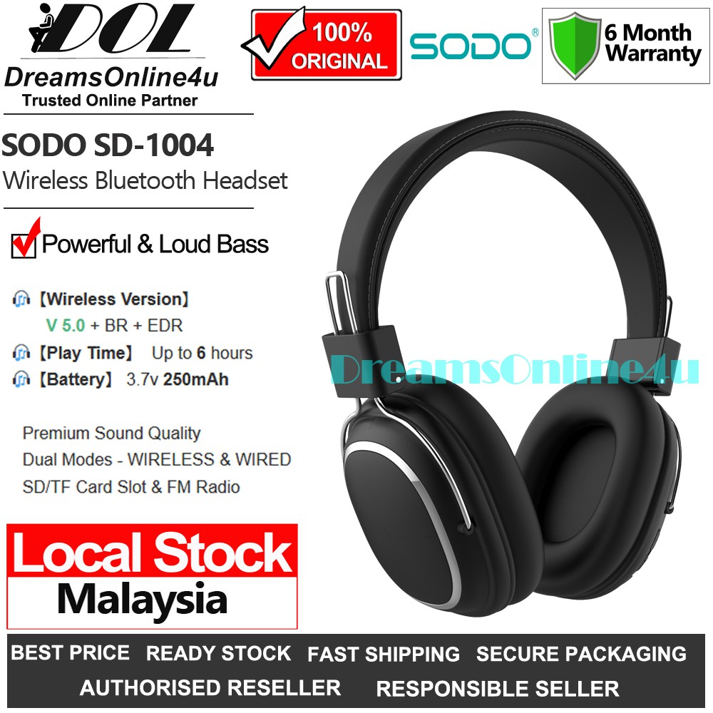 SODO SD-1004 Powerful Bass Crystal Clear Vocal Bluetooth 5 Wired ...