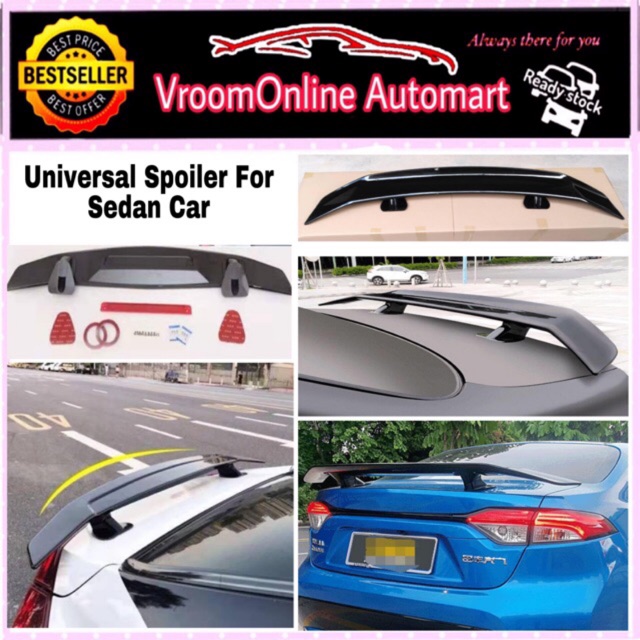 Universal Car Spoiler with double tape Shopee Malaysia